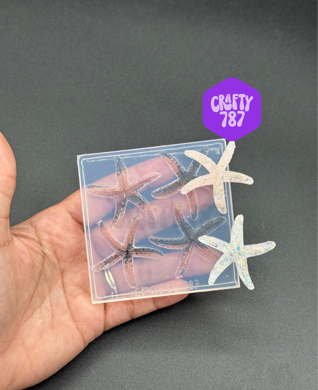 Starfish 2D Silicone Mold, Jewelry Silicone Mold Resin Mold (D15)